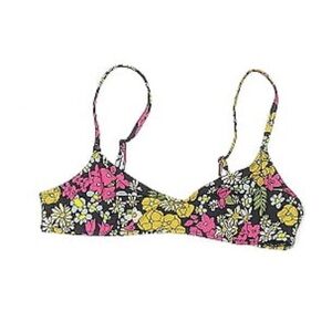 SOLID & STRIPED FLORAL BIKINI TOP